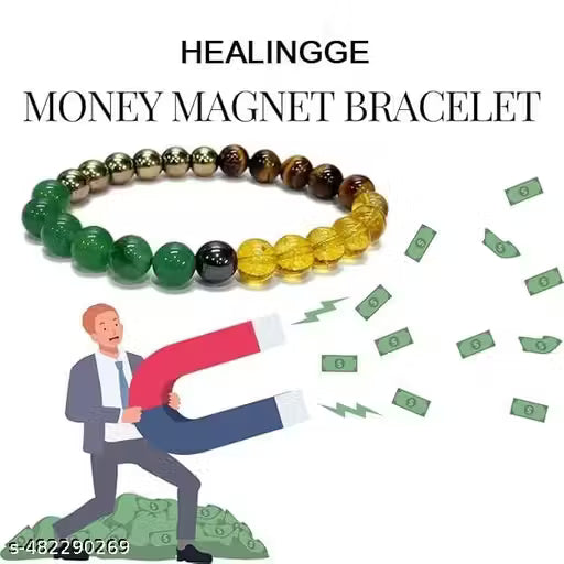 Money Magnet Bracelet Lab-Certified AAA Grade 8mm for Wealth & Prosperity